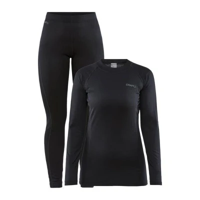 Craft CORE Warm Baselayer W 1909708 dámský set POUZE M - černá (VÝPRODEJ)