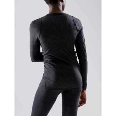 Craft CORE Wool Merino LS W 1911548 dámské triko - černá (998000)