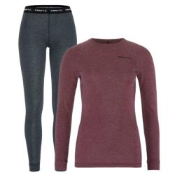 Craft CORE Wool Merino W 1909710 dámský set - červená (744200) Craft CORE Wool Merino W 1909710 dámský set - červená (744200)