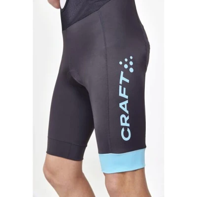 Craft Endur Bib C4 1910529 pánske cyklonohavice - tmavosivá so svetlomodrou (992327)