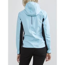 Craft Glide Hood W 1909567 dámská softshell bunda POUZE M - tmavě modrá s růžovou (VÝPRODEJ)