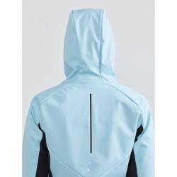 Craft Glide Hood W 1909567 dámská softshell bunda POUZE M - tmavě modrá s růžovou (VÝPRODEJ)