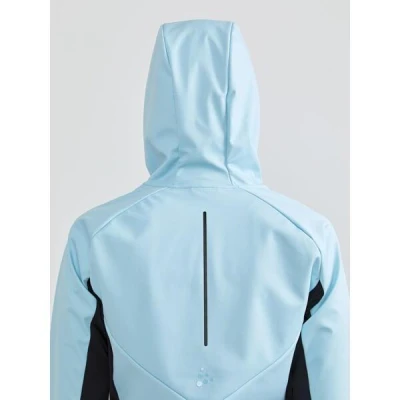 Craft Glide Hood W 1909567 dámská softshell bunda POUZE M - tmavě modrá s růžovou (VÝPRODEJ)