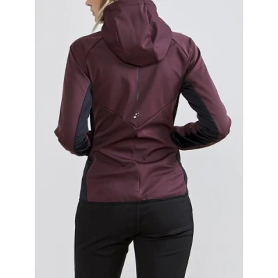Craft Glide Hood W 1909567 dámská softshell bunda POUZE M - tmavě modrá s růžovou (VÝPRODEJ)
