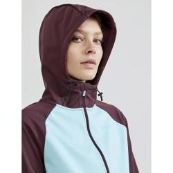 Craft Glide Hood W 1909567 dámská softshell bunda POUZE M - tmavě modrá s růžovou (VÝPRODEJ)