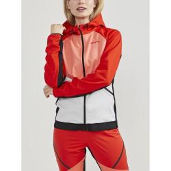 Craft Glide Hood W 1909567 dámská softshell bunda POUZE M - tmavě modrá s růžovou (VÝPRODEJ)