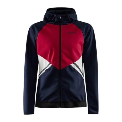 Craft Glide Hood W 1909567 dámská softshell bunda POUZE M - tmavě modrá s růžovou (VÝPRODEJ)
