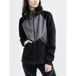 Craft Glide Hood W 1909567 dámská softshell bunda POUZE M - tmavě modrá s růžovou (VÝPRODEJ)