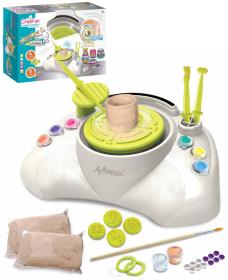 CreaFun Hrnčířský kruh dětský kreativní set výroba keramiky na baterie CreaFun Hrnčířský kruh dětský kreativní set výroba keramiky na baterie