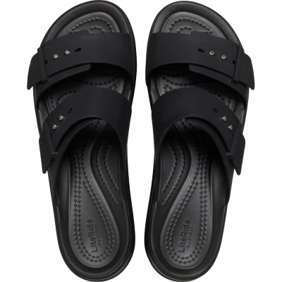 Crocs Brooklyn Buckle Low Wedge W black dámské sandály