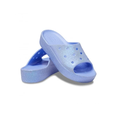 Crocs Classic Platform Glitter Slide W moon jelly dámské nazouváky