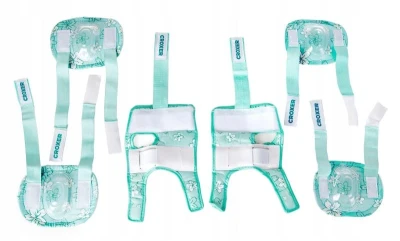 Croxer Dream Fibre mint sada chráničů a přilby POUZE XS, chrániče S (VÝPRODEJ)