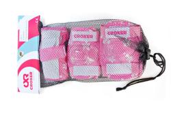 Croxer Silky Fibre pink sada chráničů a přilby POUZE M, chrániče S (VÝPRODEJ)