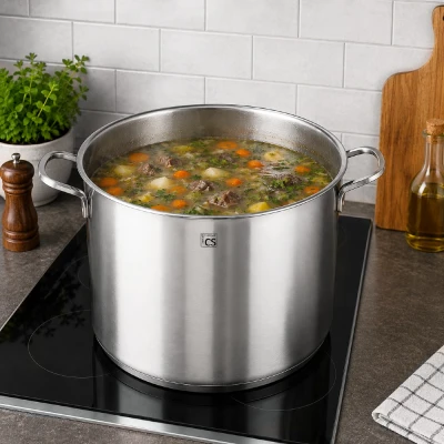 Cs Kochsysteme Hrnec s poklicí nerez 40 cm / 50 l TRIER