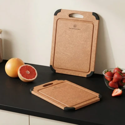 Cs Kochsysteme Kuchyňské prkénko s drážkou protiskluzové Lübeck 20 × 15 cm přírodní