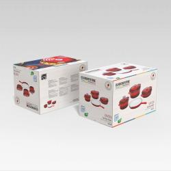 Cs Solingen Sada nádobí litinová Xanten 7 ks červená