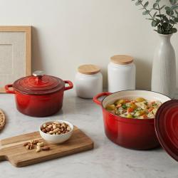 Cs Solingen Sada nádobí litinová Xanten 7 ks červená
