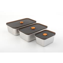 Cs Solingen Dóza na potraviny sada 3 ks s víkem 400, 1000, 1250 ml