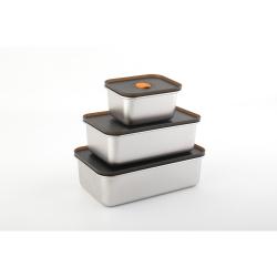 Cs Solingen Dóza na potraviny sada 3 ks s víkem 400, 1000, 1250 ml