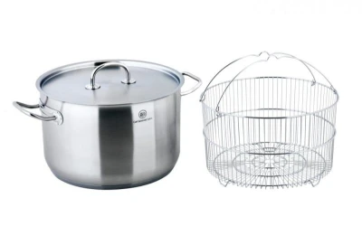Cs Solingen Hrnec s poklicí a košíkem nerezová ocel 10 l / pr. 28 x 18 cm PRO-X Cs Solingen Hrnec s poklicí a košíkem nerezová ocel 10 l / pr. 28 x 18 cm PRO-X