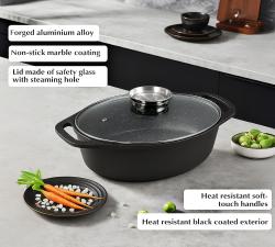 Cs Solingen Pekáč s mramorovým povrchem a dochucovací poklicí Marburg 32cm