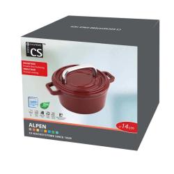 Cs Solingen Pekáč s poklicí litinový oválný se smaltovaným povrchem ALPEN 31 x 23 cm červená