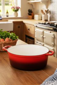 Cs Solingen Pekáč s poklicí litinový Xanten 36 x 22 cm červený