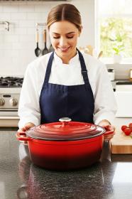 Cs Solingen Pekáč s poklicí litinový Xanten 36 x 22 cm červený