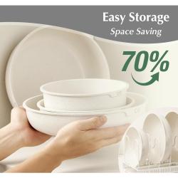 Cs Solingen Sada nádobí s nepřilnavým povrchem 17 ks BREEZE krémová