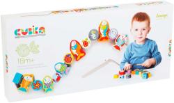 Cubika DŘEVO Baby Mořská zvířátka navlékací set 12 dílků provlékačka