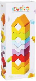 Cubika DŘEVO Baby stavebnice Věž XI balanční 12 dílků