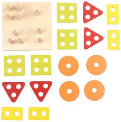 Cubika DŘEVO Baby Třídíme tvary IV 17 dílků navlékací skládačka