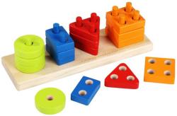 Cubika DŘEVO Baby Třídíme tvary V 17 dílků navlékací skládačka