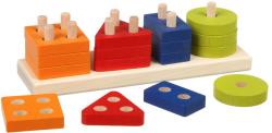 Cubika DŘEVO Baby Třídíme tvary V 17 dílků navlékací skládačka