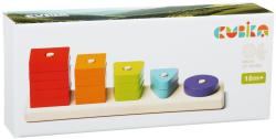 Cubika DŘEVO Baby Třídíme tvary VI 16 dílků navlékací skládačka