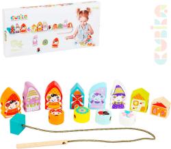Cubika DŘEVO Baby Trpaslíci navlékací set 12 dílků provlékačka pro miminko Cubika DŘEVO Baby Trpaslíci navlékací set 12 dílků provlékačka pro miminko