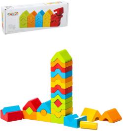 Cubika DŘEVO Baby věž skládačka balanční set 5ks stavebnice 25 dílků