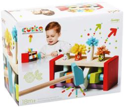 Cubika DŘEVO Baby zatloukačka vyskakovací klauni (dřevěná hračka)