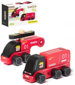 Cubika DŘEVO Hasiči set autíčko + vrtulník (dřevěná hračka) Cubika DŘEVO Hasiči set autíčko + vrtulník (dřevěná hračka)