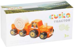 Cubika DŘEVO Magnetický set traktor s vlečkou a nákladem (dřevěná hračka)