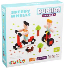 Cubika DŘEVO Pixel Stavebnice 3D Rychlá kola 200 dílků 1x1cm