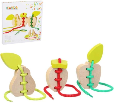 Cubika DŘEVO Provlékačka šněrovací set ovoce (dřevěná hračka) Cubika DŘEVO Provlékačka šněrovací set ovoce (dřevěná hračka)