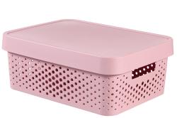 Curver Box Infinity Dots 11L s víkem růžový Curver Box Infinity Dots 11L s víkem růžový