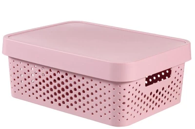 Curver Box Infinity Dots 11L s víkem růžový Curver Box Infinity Dots 11L s víkem růžový