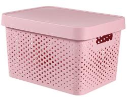 Curver Box Infinity Dots 17L s víkem růžový Curver Box Infinity Dots 17L s víkem růžový