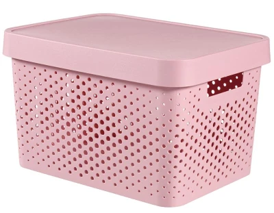 Curver Box Infinity Dots 17L s víkem růžový Curver Box Infinity Dots 17L s víkem růžový