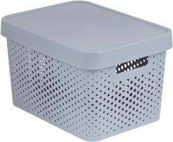 Curver Box Infinity Dots 17L s víkem světle šedý Curver Box Infinity Dots 17L s víkem světle šedý
