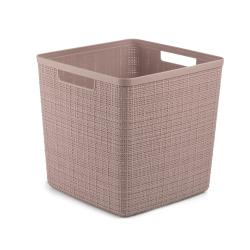 Curver Box Jute Cube 17L růžový Curver Box Jute Cube 17L růžový