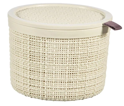 Curver Box Jute kulatý 2L béžový Curver Box Jute kulatý 2L béžový