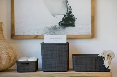 Curver Jute M 12L šedý úložný box
